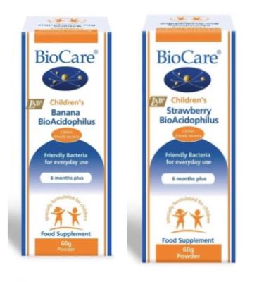 Children's BioAcidophilus 60g (Banana or Strawberry flavour)